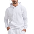 thumbnail image 2 of Qiopertar Liquidation à Moins de 5$ Mode Homme Décontracté Col Rond Manches Longues Pull Demi-Zip Sweat à Capuche Blouse en Liquidation Offres d'Accès Anticipé, 2 of 6