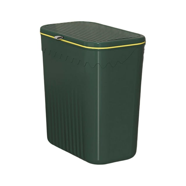 Cubo de basura colgante para cocina, cubo de basura con tapa Verde