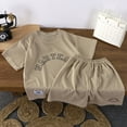 thumbnail image 3 of Baby Girl Clothes 0-3 Months Pants Toddler Baby Girl Birthday Outfit Ruffle Ribbed Short Sleeve T-Shirt Tops Flare Pants Bell Bottoms Clothes Set, 3 of 3