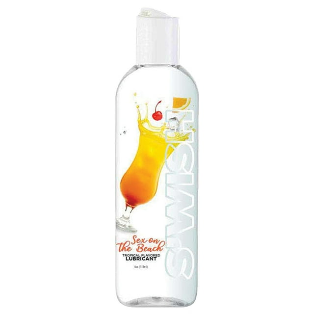 Little Genie Swish Cocktail Flavored Water Based Personal Lubricant, Tropical, 4 oz