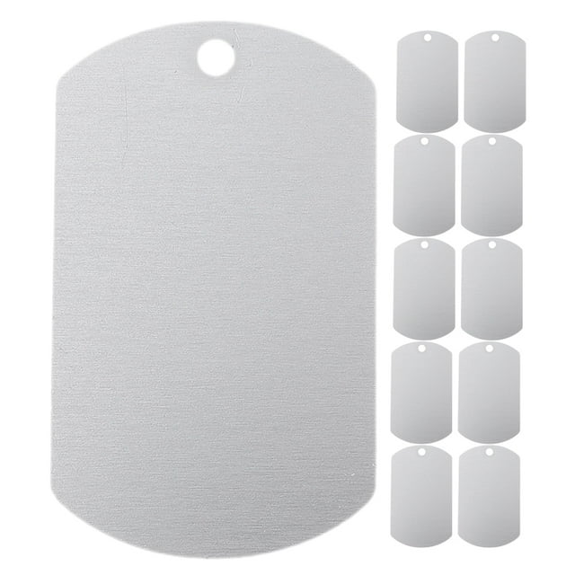 Miangastore 12pcs Versatile Aluminum Blank Dog Tags Aluminum Blank Tags Stamping Blanks DIY Making and Engraving Tags for Pets Identification