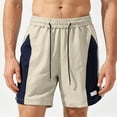 thumbnail image 2 of Gym Shorts Men Color Block Drawstring Summer Loose Fit Outdoor Casual Elastic Waistband Workout Shorts Men With Pockets, 2 of 5