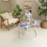 Ingenuity SimpleComfort Baby Swing, Infants, Blue/Green, Vibrating Seat, Multi-Direction, Compact, Everston