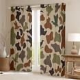thumbnail image 2 of Homewish Retro Camo Pattern Black Out Curtains,Rustic Mallard Duck Curtains Pack of 2 (42x63 Each),Green Brown Bedroom Curtains For Boys Teens,Ultra Soft Home Decor, 2 of 6