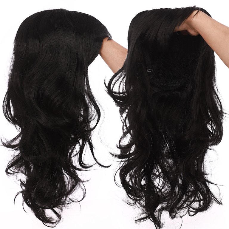 S noilite Anime Cosplay Synthetic Wig Long Curly Wavy Heat Resistant Fiber with Bangs for Women