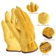 thumbnail image 2 of Guantes de cuero, 1 par de guantes de trabajo de cuero de 2 capas Guantes de protección laboral diseñados para profesionales, 2 of 9