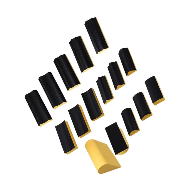 Bloque de lijadora manual,Juego de bloques de lijado de perfil contorneado de 16 piezas,Juego de bloques de lijado manual Bloques de lijado resistentes,Formas cóncavas convexas surtidas