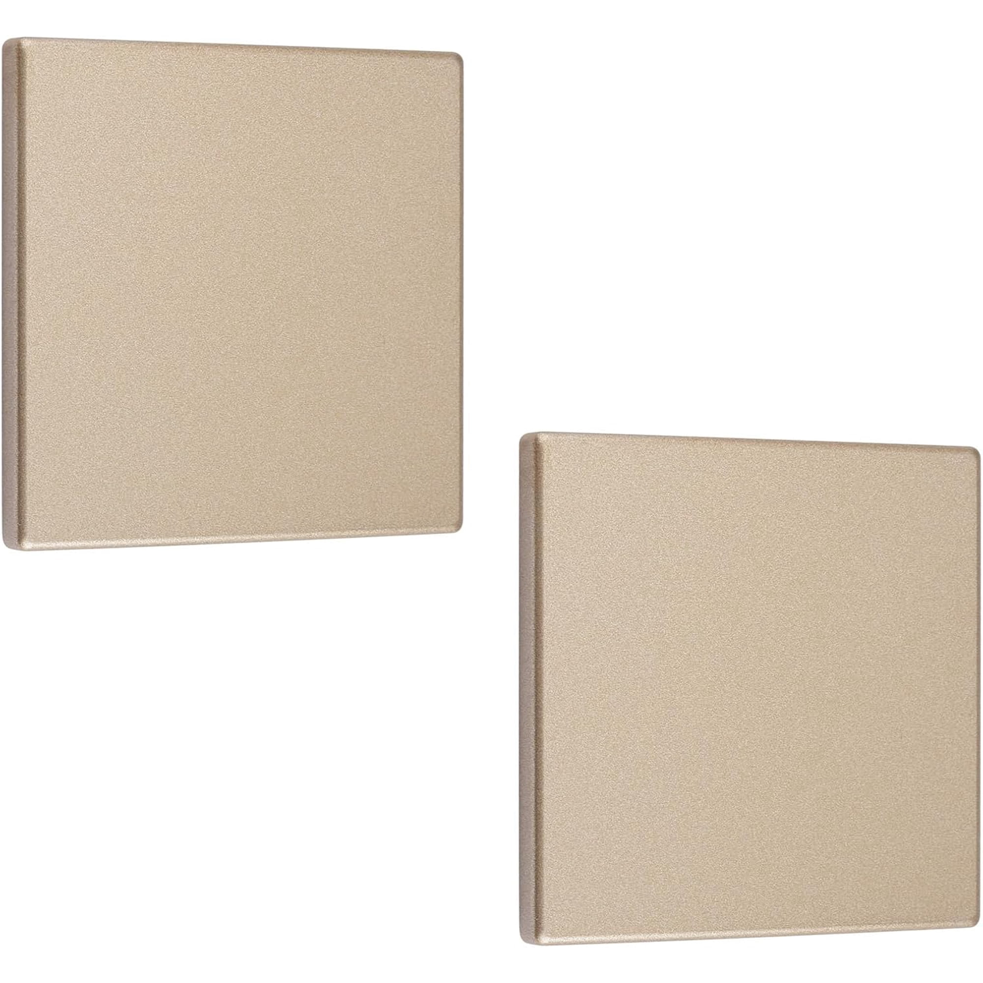 4Pcs Blank Cover Wall Plate 3.39" x 3.39" Plastic Screwless Double Blank Wall Plate Blank Device Outlet Cover Electrical Covers for Unused Outlets or Switches (Gold)