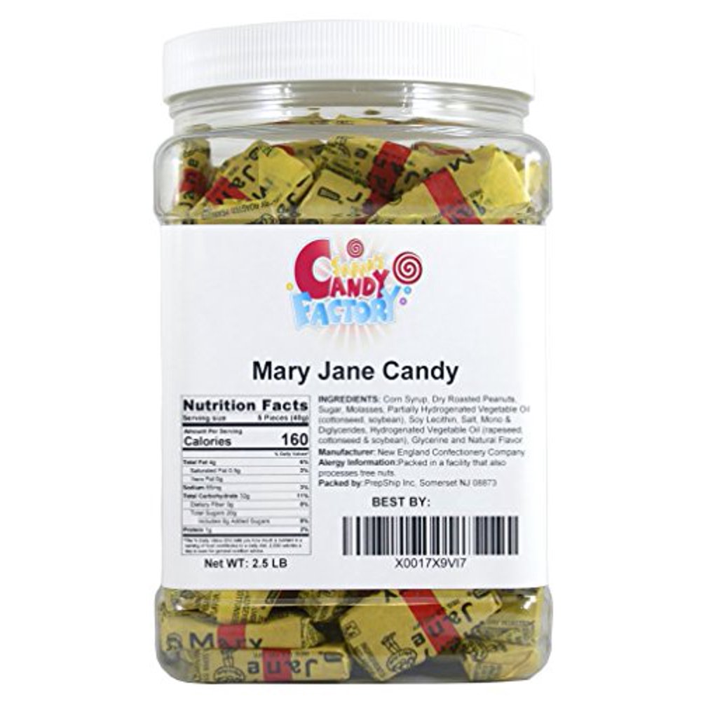 Necco Mary Jane Candy, Individually Wrapped, in Jar, 2.5 Lbs Walmart