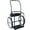 Black, variant on Large Dual Oxygen Tank Cart Dolly Double Cylinder Cart, Full Range, High Rail, with Lifting Eye and Firewall, 20" pneumatic Wheels Includes two fastening belts