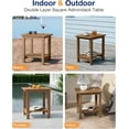 thumbnail image 7 of WINSOON Small Outside Adirondack Square Side Table,Double Layer Set Of 2 - Teak, 7 of 7