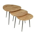 thumbnail image 5 of Jofran Reeves Abstract Contemporary Solid Acacia Wood Nesting End Tables (Set of 3), 5 of 9