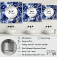 thumbnail image 4 of Designart "Splendid Victorian Damask I" floral Square Mirror For Wall Decor - Large Blue Square Mirror Printed Wall Decor - Cottage Square Living Room Mirror, 4 of 5