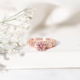 thumbnail image 5 of Rosec Jewels IGI Certified Lab Grown Pink White Diamond Engagement Ring - Vintage Style Ring (1 Carat, Fancy Pink Color and E-VS1 Clarity), 10K Rose Gold, US 8.50, 5 of 9