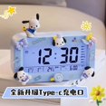 thumbnail image 5 of Reloj despertador electrónico de escritorio con carga USB para estudiantes, diseño de dibujos animados Kawaii, Sanrio, Kuromi, Cinnamoroll, My Melody, Pochacco, 5 of 5