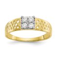 thumbnail image 1 of 10k Yellow Gold Cubic Zirconia Cz Baby Ring, 1 of 9