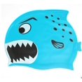 thumbnail image 1 of Gorro de natación impermeable de silicona elástica para niños gorro de baño para niños niñas azul Feliz Sencillez, 1 of 1