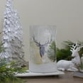 thumbnail image 2 of Northlight Deer and Pine Tree with Snowflakes Glass Christmas Candle Holder - 10", 2 of 6