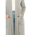 thumbnail image 5 of Women's Plus Size, Casual Long Open Front Drape Duster Sweater Cardigan, 5 of 6