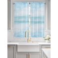 thumbnail image 3 of Living Room Curtains 72 Inches length, Gradient Aqua Blue Window Treatment Curtain Drapes, Modern Rustic Minimalist Pastel Solid Light Filtering Drapes for Bedroom Laundry Room, 52"x72", 2 Panels, 3 of 7