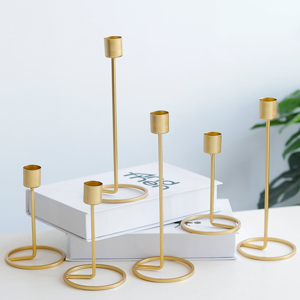 Candlestick Stand M Dinner Table Candlestick Holder for Party Wedding Dinning Decorative Home Decoration Ornaments Golden/NO candle Long Candle Holder Single Head Iron Candle Stick Holder