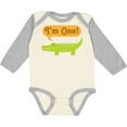 thumbnail image 3 of Inktastic 1st Birthday Alligator Jungle Boys or Girls Long Sleeve Baby Bodysuit, 3 of 5