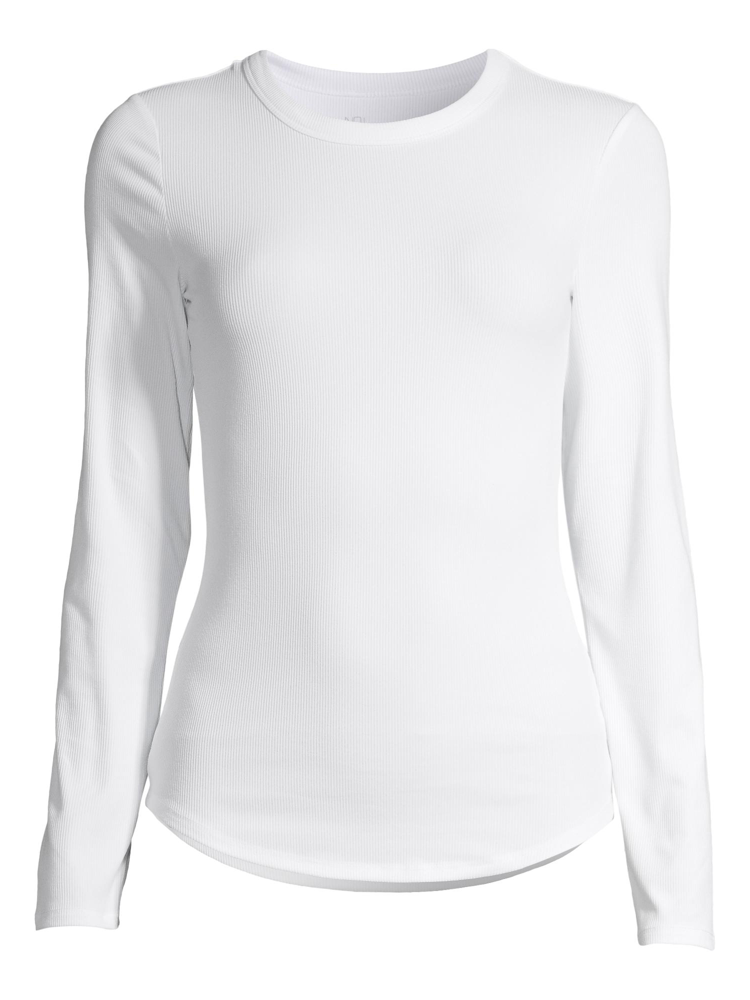 No Boundaries Girl's Ribbed Long Sleeve Crew Neck T-Shirts, 3 Pack