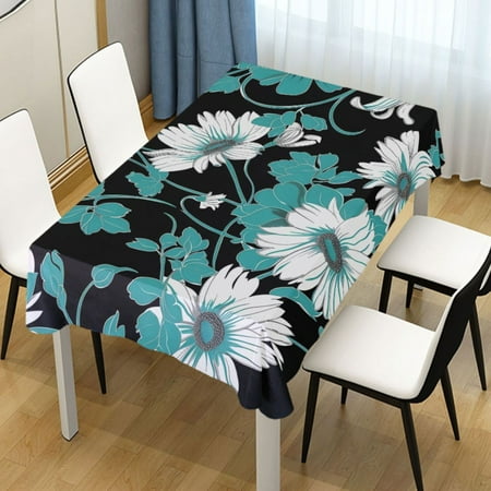 

ALAZA Flower Botanical Rectangle Tablecloth Tablecover Dinning Table Cloth 60 x120