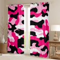 thumbnail image 2 of jejeloiu Camouflage Hunting Curtains Pack of 2 (42x84 Each),Pink White Black Curtains Blackout For Girls Kids, 2 of 6