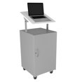 thumbnail image 5 of Hirsh Metal Mobile Locking Podium for Classroom or Office Arctic Silver/White, 5 of 5