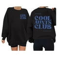 thumbnail image 4 of Black Hoodies for Women Cool Aunts Club Sweatshirt: Aunt Crewneck Sweatshirt Auntie Letter Print Long Sleeve Pullover Top Fall Trendy Outfits, 4 of 5