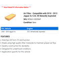 thumbnail image 2 of Air Filter - Compatible with 2010 - 2013 Jaguar XJ 5.0L V8 Naturally Aspirated - Beck Arnley, 2 of 2