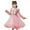 Pink, variant on Sngxgn Girl's Long Sleeve Neck Dress Casual Flared Dresses(Red,110)