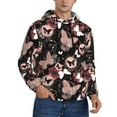 thumbnail image 2 of Sikiie Butterflies1 Men's Hoodie, Essentials Hoodie, Sweatshirt, Pullover Hooded Sweatshirt for Men-3X-Large, 2 of 7