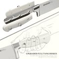 thumbnail image 2 of Astercook 14-Piece Kitchen Knife Set with Block and Built-In Sharpener, Forged High-Carbon Stainless Steel Knives, Full-Tang Triple-Rivet Handles, Ivory White, 2 of 9