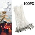 thumbnail image 4 of 100Pcs Candle Wicks Cotton Core Pre Waxeds With Sustainers For Candle Makings, 4 of 10