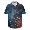 thumbnail image 3 of BiZtdJrK Hoy Oferta Flash Hawaiian Shirt for Men, 2025 Valentine Day Gift Fashion Graphic Dressy Lapel T-Shirts Vacation Summer Blouses Multicolor XL, 3 of 6
