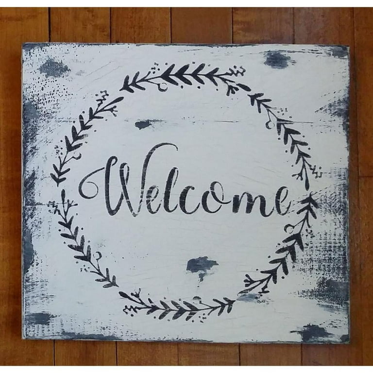 Family - Welcome - Gather Lettering Stencil (10 mil plastic)