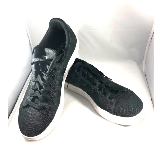 Mens Ad-id-as Ortholite Float Canvas Shoe Sneaker Size 9.5 Black & White