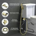 thumbnail image 5 of Boyel Living Single-Handle Bidet Faucet with Sprayer Holder,Bathroom Handheld Bidet Sprayer Stainless Steel and Flexible Bidet Hose in Brushed Gold, 5 of 9