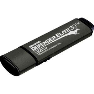 Kanguru Defender Elite30, Hardware Encrypted, Secure, SuperSpeed USB 3.0 Flash Drive, 64G - AES 256-Bit Hardware Encrypted, USB3.0, Write-Protect Switch, Remotely Manageable, TAA Compliant