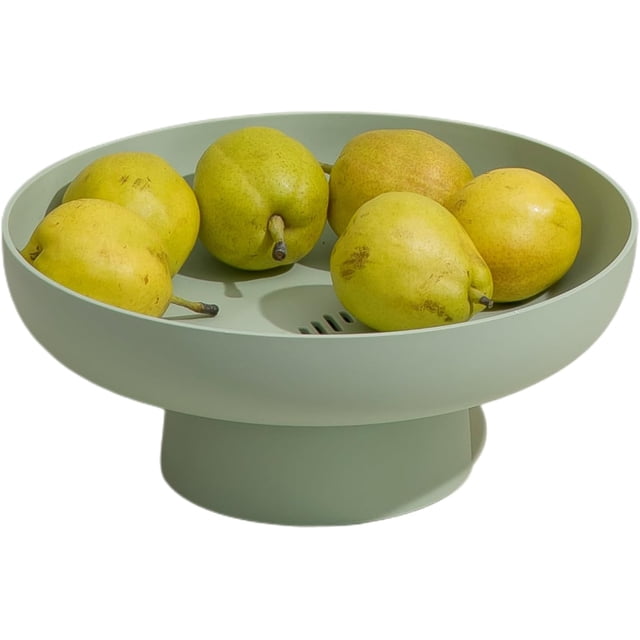 onefitow Fruit bowl Fruit Basket Multifunctional Drain Fruit Snack Cake Storage Rack Living Room Dining Table Fruit Stand (green)