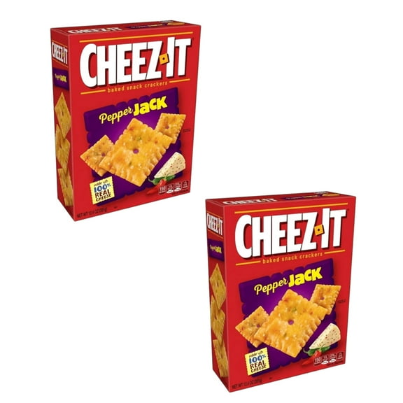 ( 2 Pack ) Cheez-It Baked Snack Cheese Crackers, Pepper Jack, 12.4 Oz Box