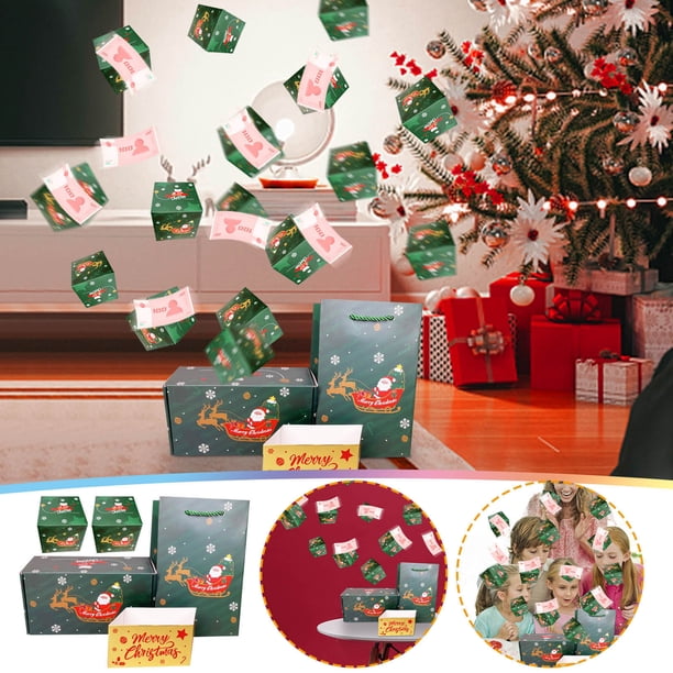Fiudx Caja de Regalo Sorpresa, Romántico Sobre Rojo Que Rebota, Crea Increíbles Sorpresas de Regalo, Perfecta para Cumpleaños, Bodas y Fiestas Navideñas. Incluye 1 Juego de Cajas de Rebote, Diseño Ún
