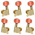 thumbnail image 1 of TISHITA 6 Pieces Enclosed Locking tuner Tuning Keys Head Knob 3Right and 3Left Accessory Gold, 1 of 8
