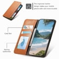 thumbnail image 5 of Wallet Case for Samsung Galaxy A52 5G Leather Magnetic Flip, Card Slots, Wrist Strap Brown, 5 of 5