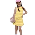 thumbnail image 5 of Grblisyd Girls Skirt Sets Polka Dots Sleeveless Tank Tops and Tennis Skirt 2 Piece Workout Outfits 3-13 Years, 5 of 6