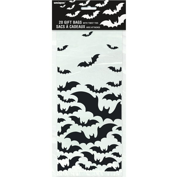 Unique Industries Assorted Colors Halloween Party Bags, 20 Count