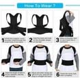 thumbnail image 4 of Large Size XS-5XL Adjustable Scoliosis Posture Corrector Full Back Support Brace Corset Men Women Shoulder Neck Clavicle Support Spine Lumbar Pain Relief (Color : Grey, Size : XL) (Black 3XL), 4 of 8