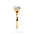 thumbnail image 3 of Bling Craft Solitaire Moissanite Engagement Ring for Women 14K Yellow Gold Plated 2CT 8.1MM Round Cut D Color VVS1 Clarity 925 Sterling Silver Wedding Promise Rings Size 9.5, 3 of 6